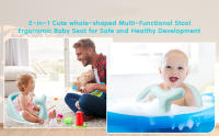 Asiento de Baño para Bebé con Forma Animal Ballena, Silla Baño Bebé con 4 Ventosas de Seguridad, Silla de Ducha para Bañera de bebé, Silla De Ducha Para Niños, Silla de baño antideslizante para bebé - details 0