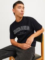 Jack & Jones Hombre Camiseta de Algodón Serie Varsity Logo estampado Moda Casual Informal Ref 257579 - details 6