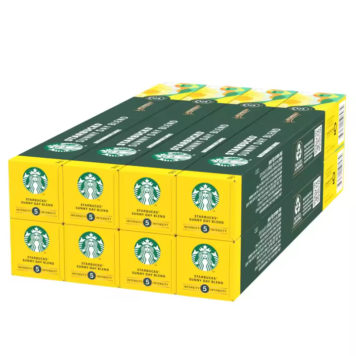STARBUCKS Sunny Day Blend de Nespresso, Cápsulas de Café de Tueste Suave 8 x 10 (80 Cápsulas) - QUMIR - 1