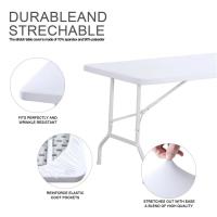 Mantel Rectangular Lavable Para Fiestas Al Aire Libre Y Camping Tamaño 4ft/6ft Elástico Y Ajustable Fabricado En Poliéster/Celulosa - details 4