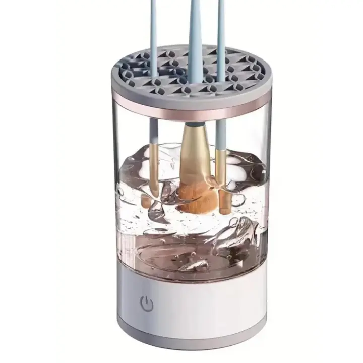Limpiador De Brochas De Maquillaje Eléctrico Usb De 1 Pieza, Herramienta De Limpieza De Brochas De Maquillaje Completamente Automática, Dispositivo De Limpieza De Brochas De Maquillaje Eléctrico - 1