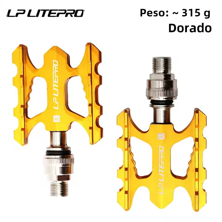 Pedal De Bicicleta Litepro Ultraligero Con Solución Rápida De Aluminio Para Brompton Pedal Plegable Antideslizante Para Mountain Bikes Road Bicycles Y BMX - 1
