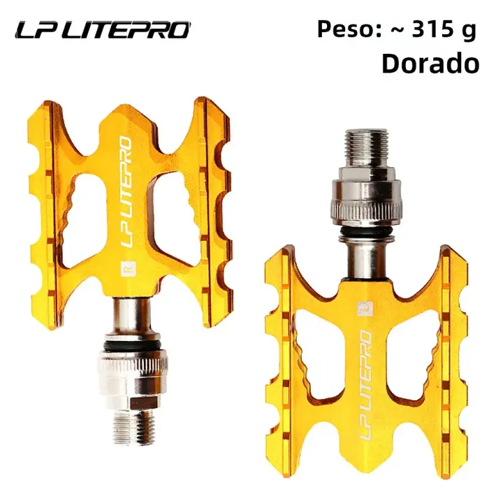 Pedal De Bicicleta Litepro Ultraligero Con Solución Rápida De Aluminio Para Brompton Pedal Plegable Antideslizante Para Mountain Bikes Road Bicycles Y BMX - 1