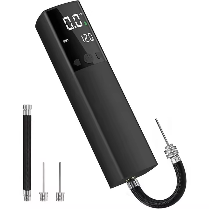ZC Bomba de bola Eléctrica, Bomba de Aire intelente, inflado rápido portátil de bola con preciso manómetro y Pantalla LCD Digital - 1