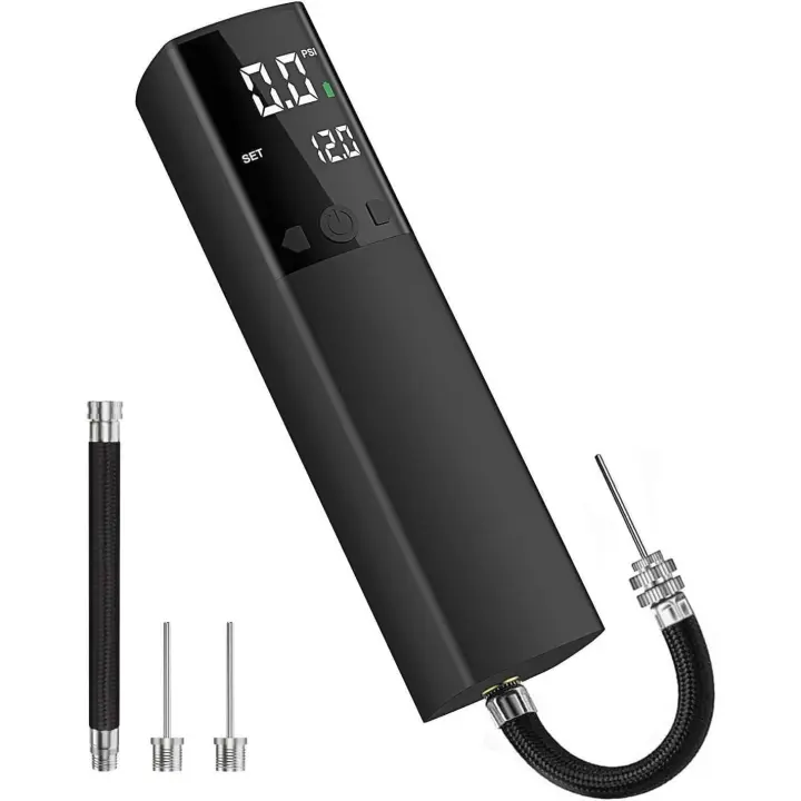 ZC Bomba de bola Eléctrica, Bomba de Aire intelente, inflado rápido portátil de bola con preciso manómetro y Pantalla LCD Digital - 1
