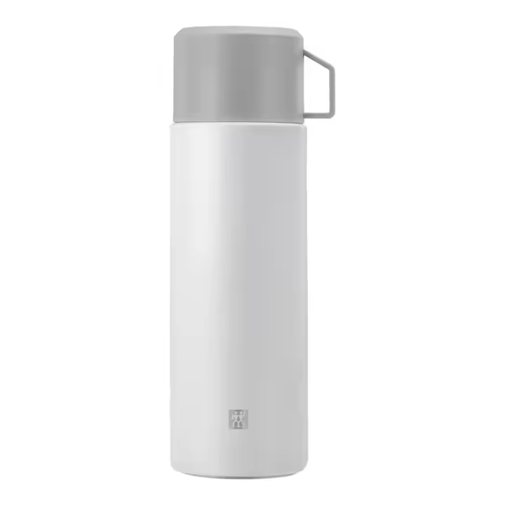 ZWILLING - Botella Aislante, Taza Integrada, Termo, Aislamiento de Doble Pared, 1 L, Altura: 28,1 cm, Blanco - 1