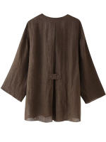 Conjunto De Moda Para Mujer Willshela 2 Piezas Camisa De Encaje Con Cordón Y Pantalones Vintage Con Cintura Elástica Chic Lady - details 5