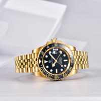 Reloj Mecánico Para Hombre PAGANI DESIGN PD-1662 Cristal De Sapphire GMT Resistente Al Agua 100M Acero Inoxidable Deportivo Con Calendario Completo - details 2