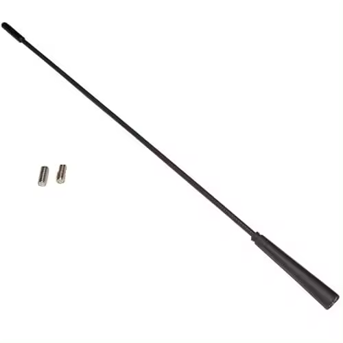 AUTOZOCO Varilla de Antena para autoradio, Antena de Coche Universal, Antena de Coche Universal, Longitud 40 cm, con Tornillos M5 y M6, Negro - 1