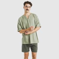 TRAMAS+ Pijama Botones de Hombre con Manga corta y Pantalón corto, Primavera y Otoño, Conjunto de Ropa para Dormir - details 7