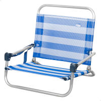 Aktive - Silla de playa y camping plegable, 46x44x49 cm, con asiento bajo, sin tubo delantero, soporta un peso máximo de 110 kg, asa de hombro, tejido textileno, estructura aluminio, sillas de playa bajas, sillas camping plegables ligeras - details 2