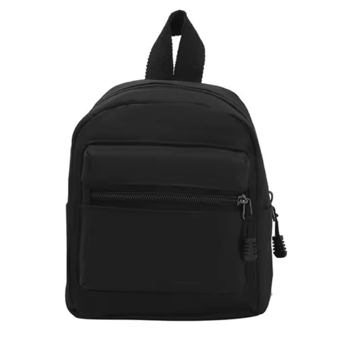 Porcheddu mochila mini para mujer de nylon blanco estilo casual con bolsillo exterior cerre de cremallera - 1