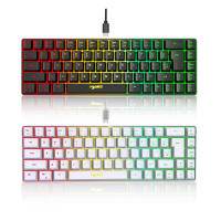 Teclado De Juego Ergonómico Mini 60% Con Retroiluminación RGB Teclado Membránico Compacto Para Windows PC Laptop Tableta - details 0
