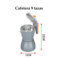 DESEOS Family cafetera aluminio inducción | Cafetera moka | 3, 6, 9, 12 tazas | Apto para inducción, gas y vitrocerámica | Uso doméstico y oficina - details 3