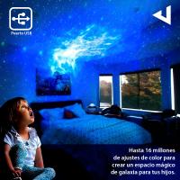 JUPPLIES -  Proyector de Estrellas Galaxia con Control Remoto y Altavoces - Luz Bebe Nocturna con 360º de Rotación y Temporizador - Proyector Estrellas Techo para Adultos - details 1