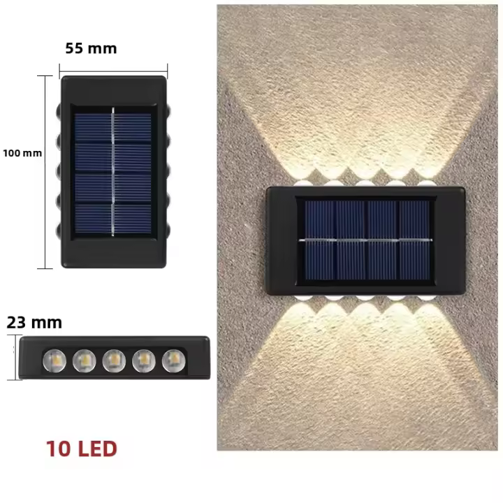 Lámpara Solar LED Exterior Sensor De Iluminación Decoración De Jardín Impermeable Luz De Pared Autocontenida Para Exterior - 1