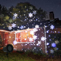 Lámpara LED De Patrón De Copo De Nieve Con Control Remoto Para Jardín Exterior Decoración De Navidad Y Escenario Luz Proyección IP65 ABS Fuente De Alimentación AC - details 4