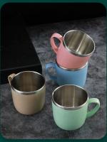 Taza De Café Con Mano De Plástico Y Doble Capa De Acero Inoxidable Resistente Al Calor Para Bebidas Como Leche Y Té Para Uso Doméstico Y Oficina - details 8