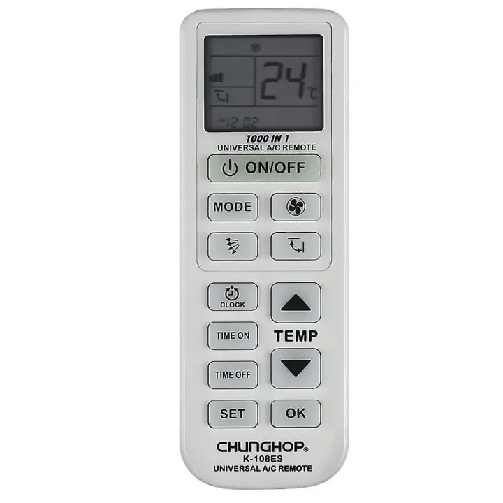 Chunghop K-108ES universal aire acondicionado control remoto reemplazo controlador remoto - 1