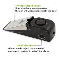 Alarma De Puerta Inalámbrica Mini 120dB Para El Hogar Sistema De Seguridad Alerta Stopper Wedge Shaped Bloqueo Del Sistema - details 4