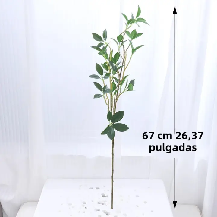 Planta Artificial De Ficus Con Ramas Largas 67/108CM Decoración Para Escenas Fotográficas Oficina Hogar Jardín Bodas - 1