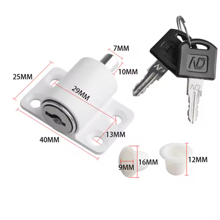 Cerradura De Puerta Deslizante Con 2 Llaves Protección Infantil Antirrobo Set De Cerraduras De Seguridad Para Ventanas Y Puertas - 1