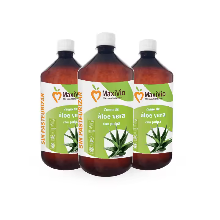 Zumo de áloe vera con pulpa 1 L x 3 ud Premium - 1