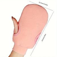 Toalla De Baño Exfoliadora De Dos Cara Color Sólido Para Adultos Con Yarn Rugosa Guantes De Fricción Para Hombres Y Mujeres - details 4
