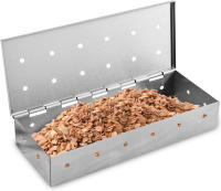 LMETJMA Caja De Fumador Para Barbacoa a Gas O Carbón Acero Inoxidable Caja De Humo Para Asar Con Maderas JT43 Resistente Al Calor Fácil De Limpiar - details 0