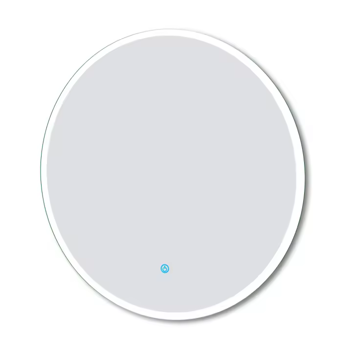 Aica Espejo redondo de baño LED 80cm,antivaho,interruptor táctil - 1