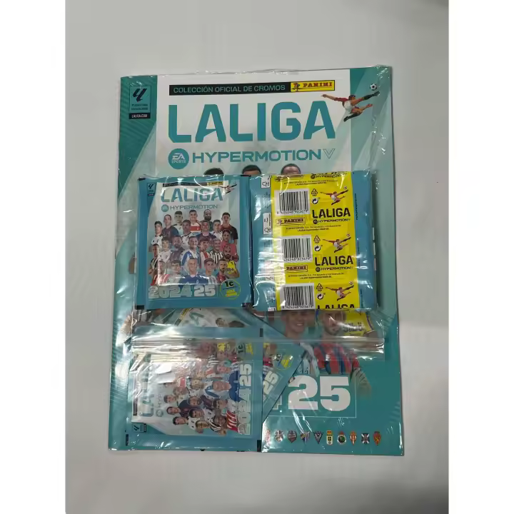 Pack de la LIGA - Álbum y 29 Sobres (en total) de LaLiga Hypermotion 2024-25,Coleccionables Oficial de Panini - ¡LEED DESCRIPCIÓN PARA MAS INFORMACIÓN! - 1
