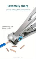 Tijeras De Uñas De Acero Inoxidable De Alta Calidad Tamaño Doble Para Manicura Cortador De Uñas Del Pulgar Y Del Dedo Grande Herramientas Resistentes Para Uñas Gruesas - details 3