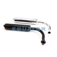 Escape De Muffler Negro/Plata Para Bicicleta Motorizada 80cc 66cc 49cc Accesorios Para Motor De Dos Tiempos Alta Calidad Pieza Por Pieza - details 0