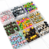 Nuevos 64Pcs/Box De Bolas De Silicona Impresas Con Diamantes Para Hacer Joyas DIY Kit De Accesorios Para Cadena De Llaves Collar Pulsera - details 2