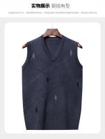 Suéter De Casual Para Hombre Chaqueta Sin Mangas Gruesa Para Otoño E Invierno Suéter De Lana Técnica Estilo Inteligente Con Patrón Geométrico - details 10