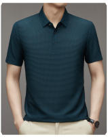 Camiseta De Verano De Seda Helada Con Manga Corta Absorbente De Sudor Color Sólido Top Ligero Con Cuello Redondo Gran Tamaño - details 24