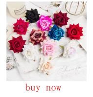 10PCS Rosas Rojas De Seda Para Bodas Accesorios De Decoración De Hogar Flores Artificiales Para Caja De Regalos Scrapbook - details 5