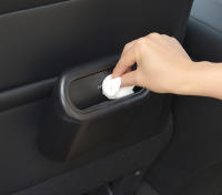 Caja De Basura Para Coche Negro ABS Tipo De Comprimido Cuadrado Almacenamiento De Basura Para Vehículo Accesorios Interiores De Auto Soporte De Limpieza Y Organización - details 1