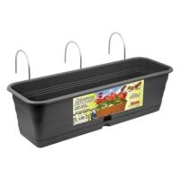 LILI HOME Jardinera de Balcón con Soportes - Fabricada en España - Tamaños Disponibles: 34cm/43cm/58cm - Color Negro/Marrón/Blanco. ideal para cualquier espacio exterior. Esta jardinera, fabricada en España con materiales de alta calidad, incluye todo lo - details 7