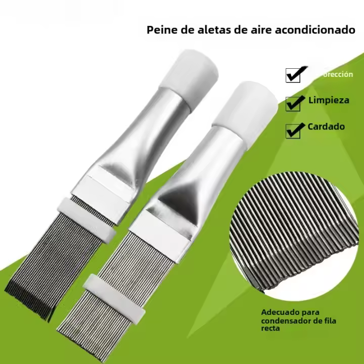 Cepillo De Limpieza Para Radiador De Aire Acondicionado Y Condensador De Acero Inoxidable Herramienta De Reparación Comb De Finas - 1