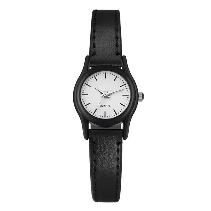 Reloj De Cuarzo Minimalista Para Parejas Correa De Cuero Múltiples Colores Accesorio De Ropa Casual Reloj Simplicidad - 1