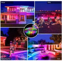 Tira de LED solar para exteriores, 5 m SMD 5050 Luces LED Tira de LED que cambia de color RGB con energía solar, IP67 Luces de hadas decorativas impermeables para jardín de árboles de jardín - details 4