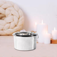 2 Pcs Pote De Cera Para Velas 400ml Con Manija Larga Acero Inoxidable Fundidor Para Derretir Cera De Velas Y Agua - details 0