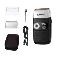 Afeitadora Eléctrica Kemei Para Hombres Recargable Barba Afeitadora Electrónica Flequillo Corte Flotante Barbero Trimmer De Cuidado Del Rostro Máquina De Afeitar - details 4