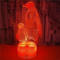 Lámpara De Noche Penguin 3D Para Niños Con 16 Colores Cambiantes Decoración Para Dormitorio Ilusión Animal Regalo De Cumpleaños Para Niño Y Niña - details 14