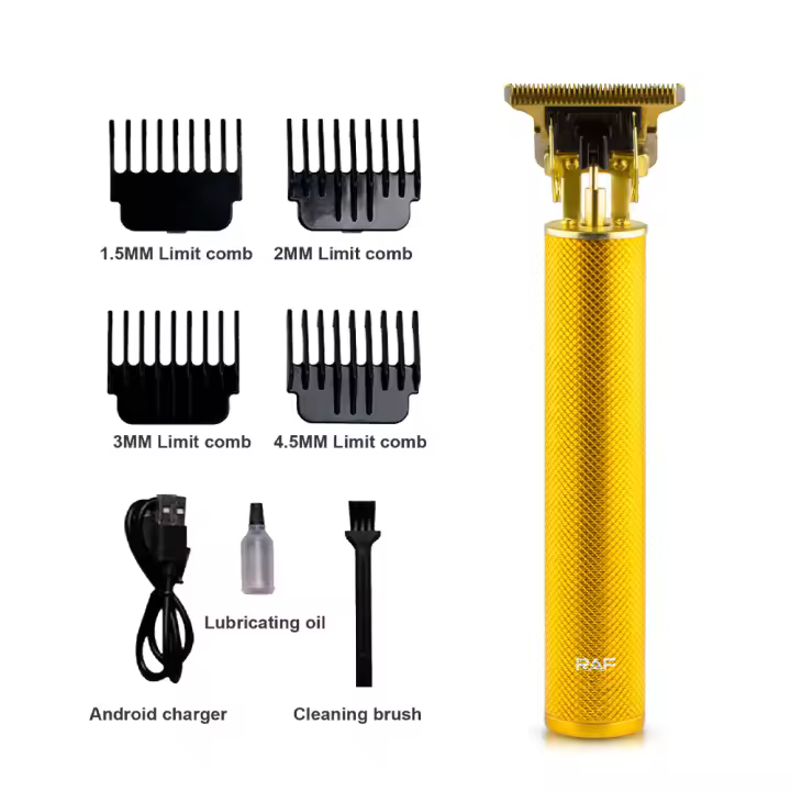 Cortadora de pelo eléctrica para el hogar RAF, afeitadora de alta potencia, afeitadora eléctrica recargable con cabezal de aceite retro - 1