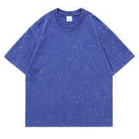 Camiseta Retro Punk 100% Algodón 230g Hombres Mujeres Vintage Manga Corta Hip Hop Suéteres Sueltos Color Sólido Casual Verano - details 8