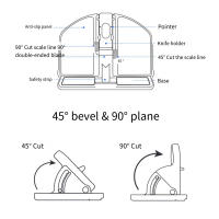 Cortadora De Papel Aibecy Trimmer De Escritorio Soporte De Superficie Inclinada a 45° O Plana a 90° Con Diseño De Bloqueo De Seguridad Para Manualidades Y Fotos - details 6
