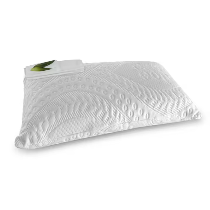MOMMY CONFORT - Almohada Viaje Viscoelastica Aloe Vera - 41x23x11 cm - Funda Lavable - Cojin Viscoelastico Viaje, Cojin Cuello - Camping, Avión, Coche, Saco Dormir - Termoreguladora - Fabricada España - 1