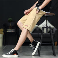 Shorts De Algodón Para Hombre De Talla Elástica De Longitud Rodilla Estilo Safari Casual Talla Grande Sólido Masculino - details 0